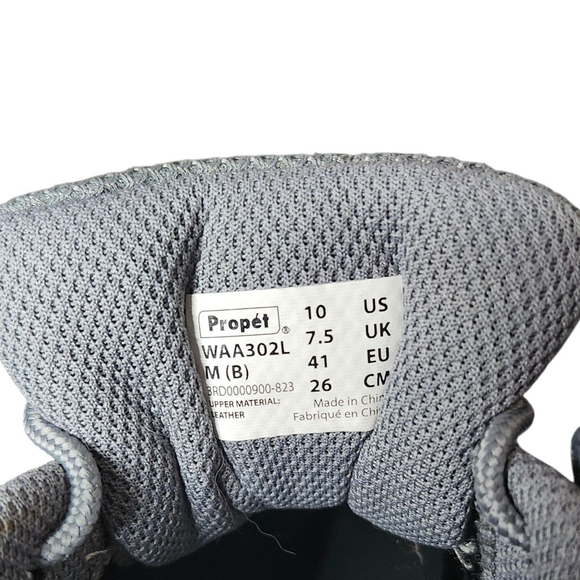 Women's Propét Leather Orthopedic Walking Shoes Sneakers Size 10 Gray - Picture 5 of 5